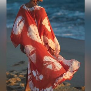 Free People Spellbound Tie Dye Duster Teal - one size